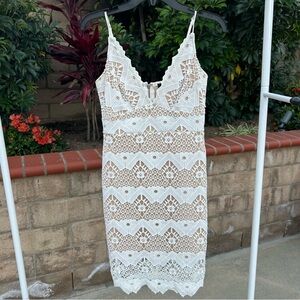 Lulu’s White Lace Dress Size S